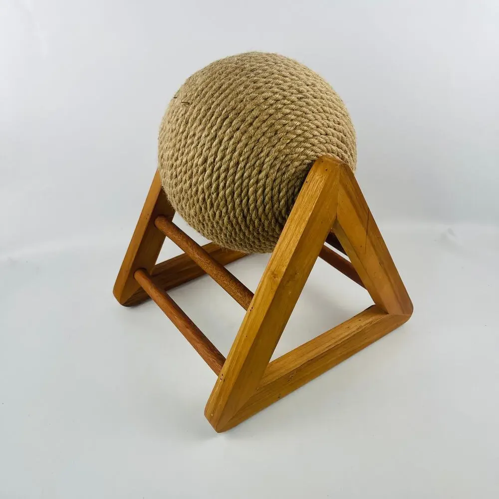 Cat Scratch Ball with Wood Base 10 1/2